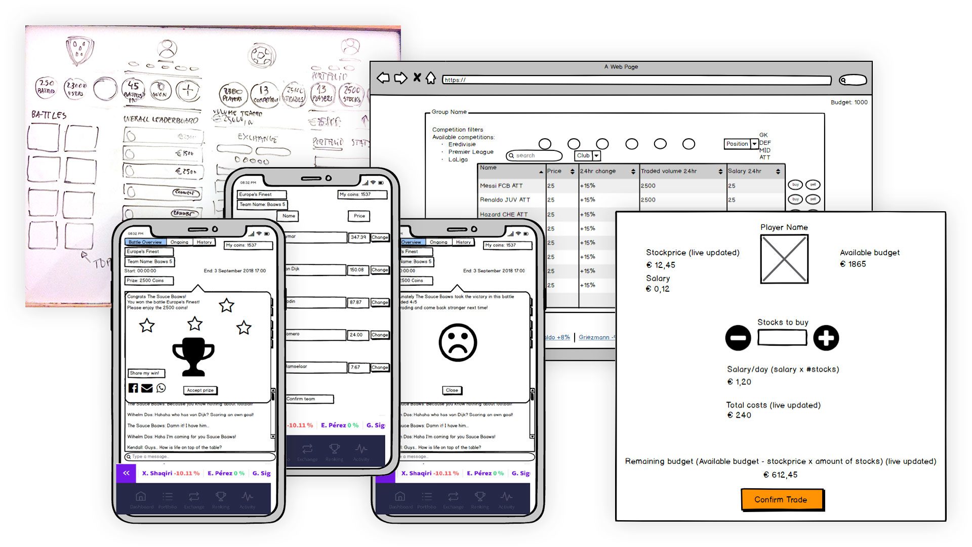 Wireframing (low fidelity)